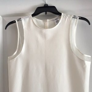 Dress with sheer sleeves